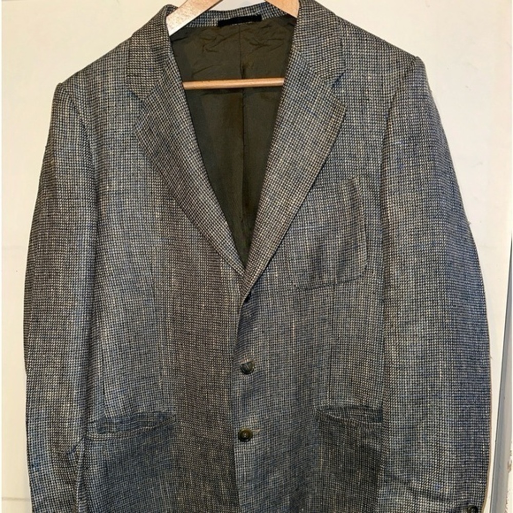 Lubiam Abraham Moon Jacket Mens 40 R Tweed Wool Suit Blazer Sport Coat Italy